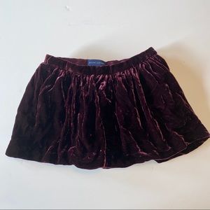 RALPH LAUREN Purple Velvet Kids Skirt